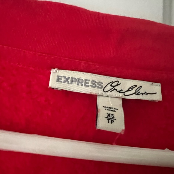 Red long sleeve shirt from Express in size extra small (baggy/loose fit) - Picture 2 of 3